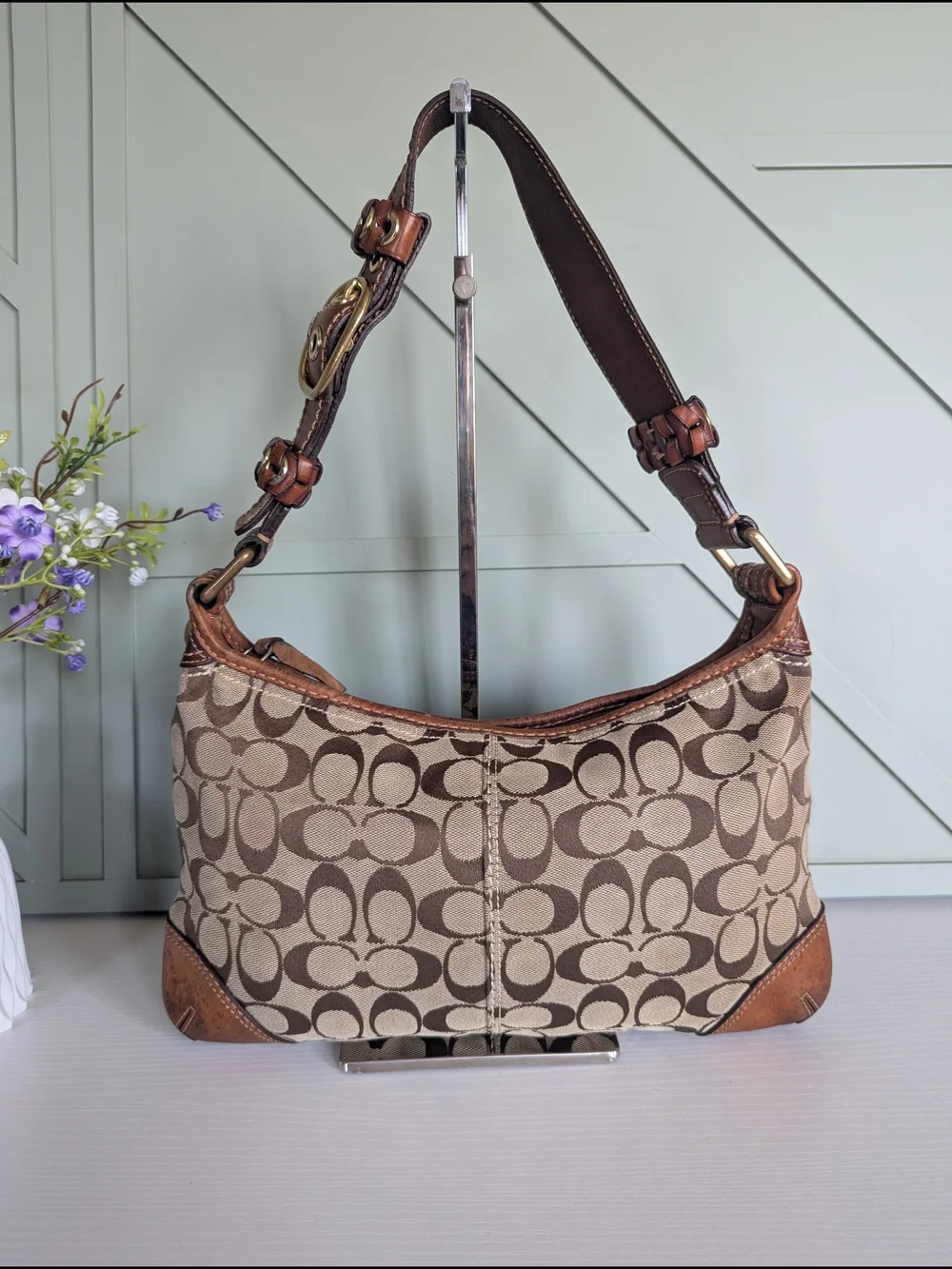 VINTAGE Coach BleeckerSignature Signature Canvas Hobo Handbag